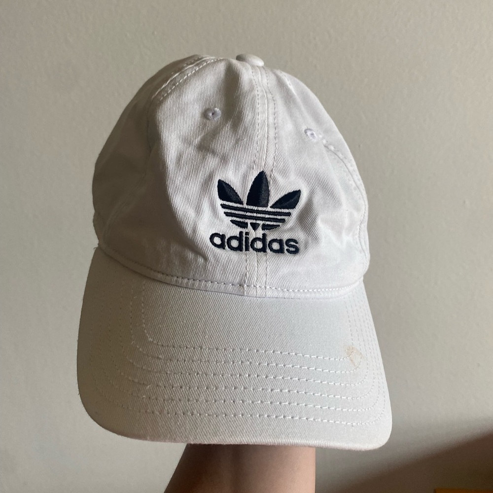 white adidas hat